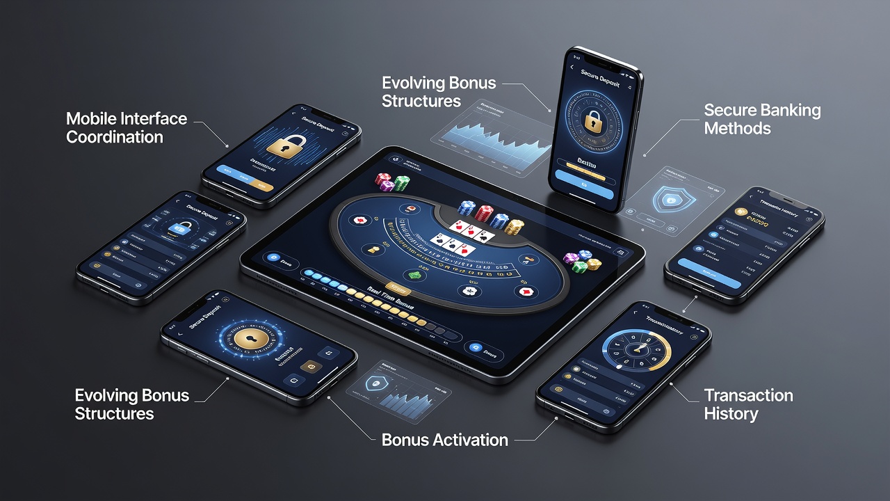 Detailansicht einer mobilen App mit Tischspiel, Bonusfortschritt und sicherer Zahlungsübersicht